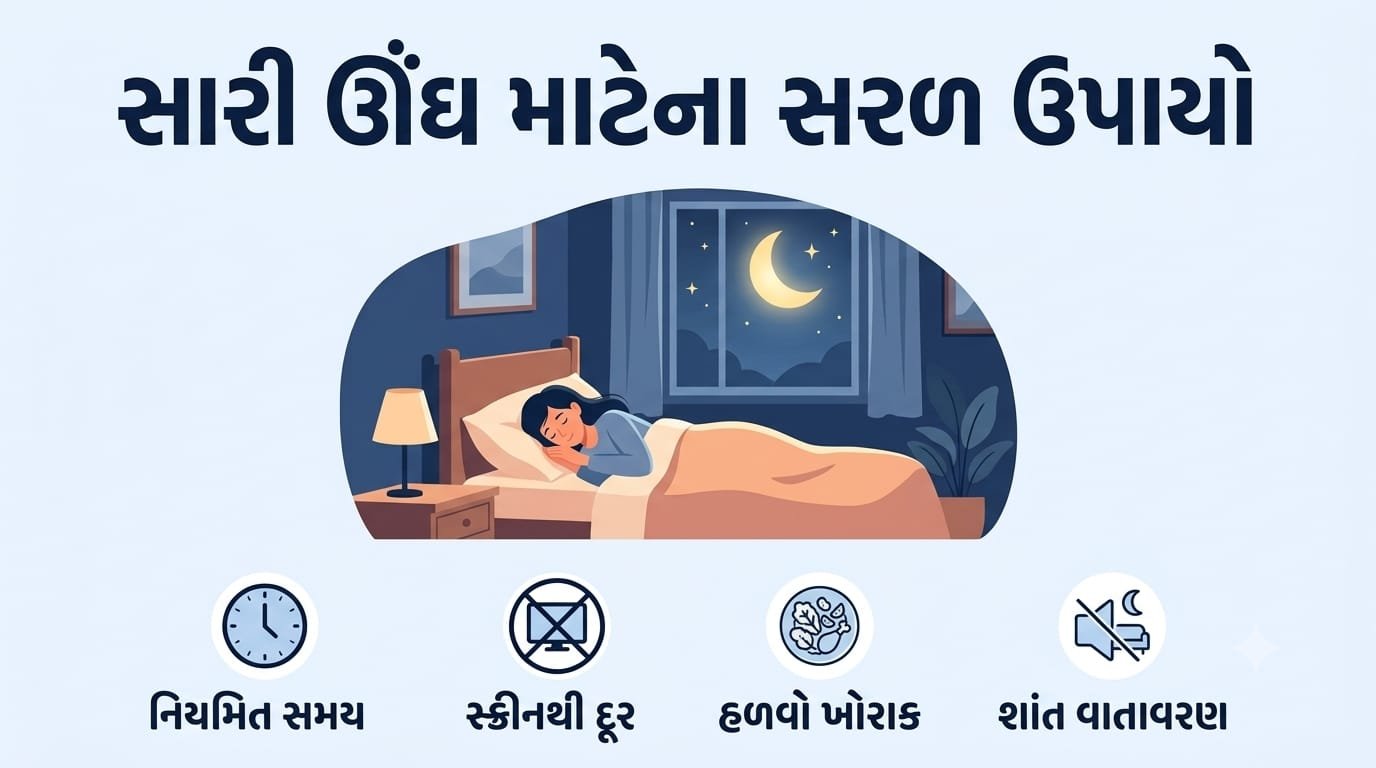 ઊંઘ ન આવવી અને સારી ઊંઘ માટે રાત્રિની આદતો