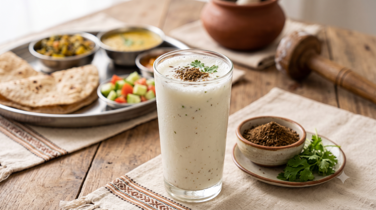 છાશ પીવાના ફાયદા માટે તાજી ઘરેલું છાશ