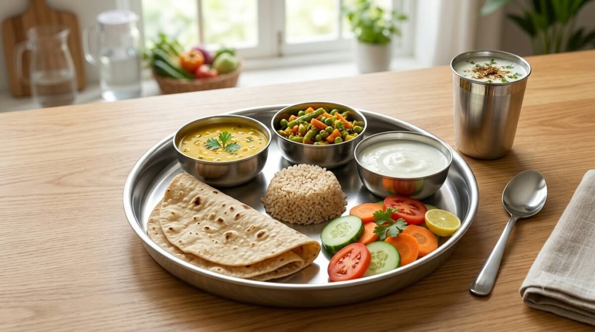 ગુજરાતી થાળી દ્વારા વજન નિયંત્રણ માટે સંતુલિત ભોજન